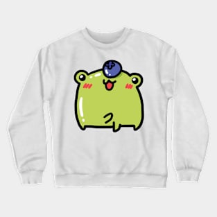 Frog with blueberry hat Crewneck Sweatshirt